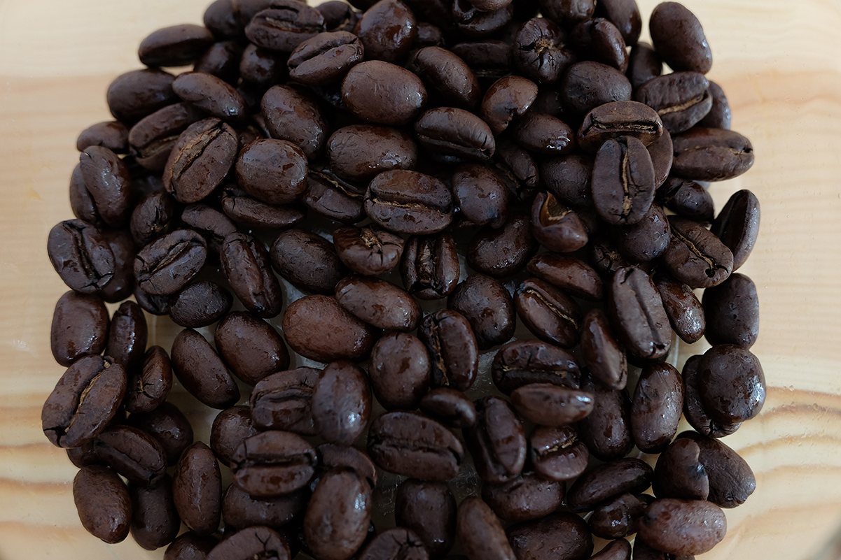 室温で保存したコーヒー豆